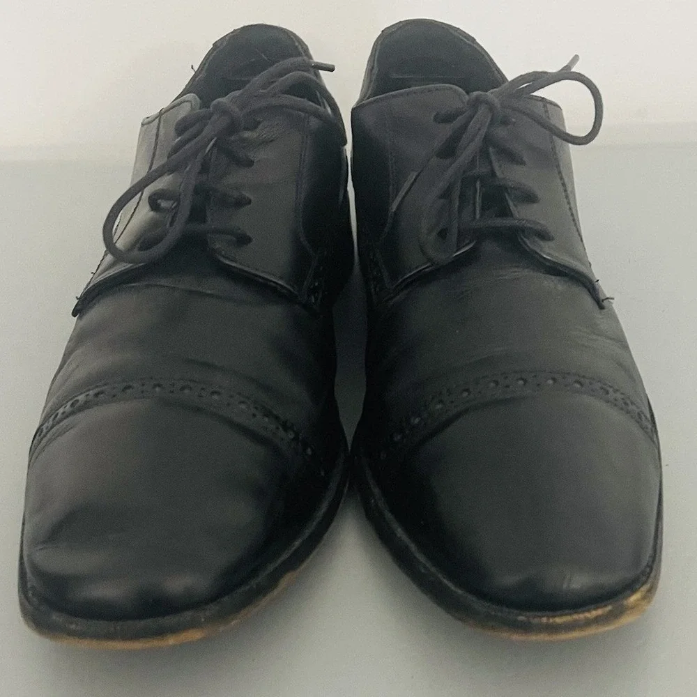 Florsheim Cap Toe Oxford Mens Size 10.5 D Black Leather Dress Shoes Brogue